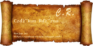 Czékus Rózsa névjegykártya