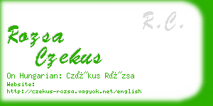 rozsa czekus business card